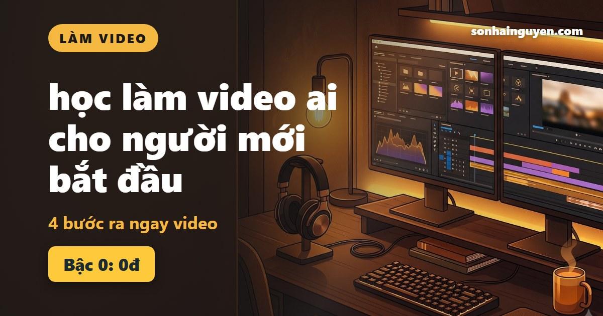 học làm video ai cho người mới bắt đầu: 4 bước ra ngay video