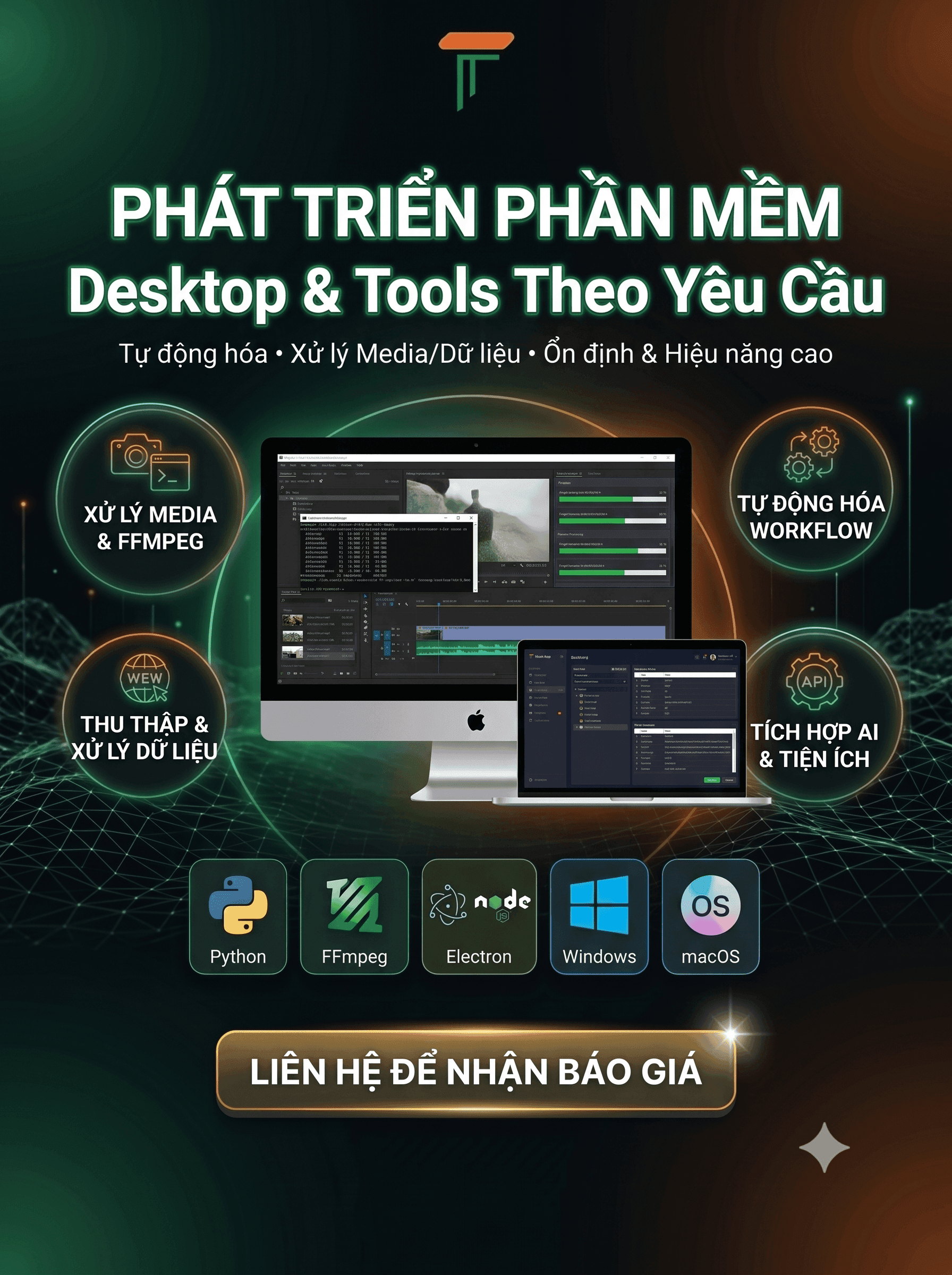 Phát triển phần mềm Desktop & Tools theo yêu cầu