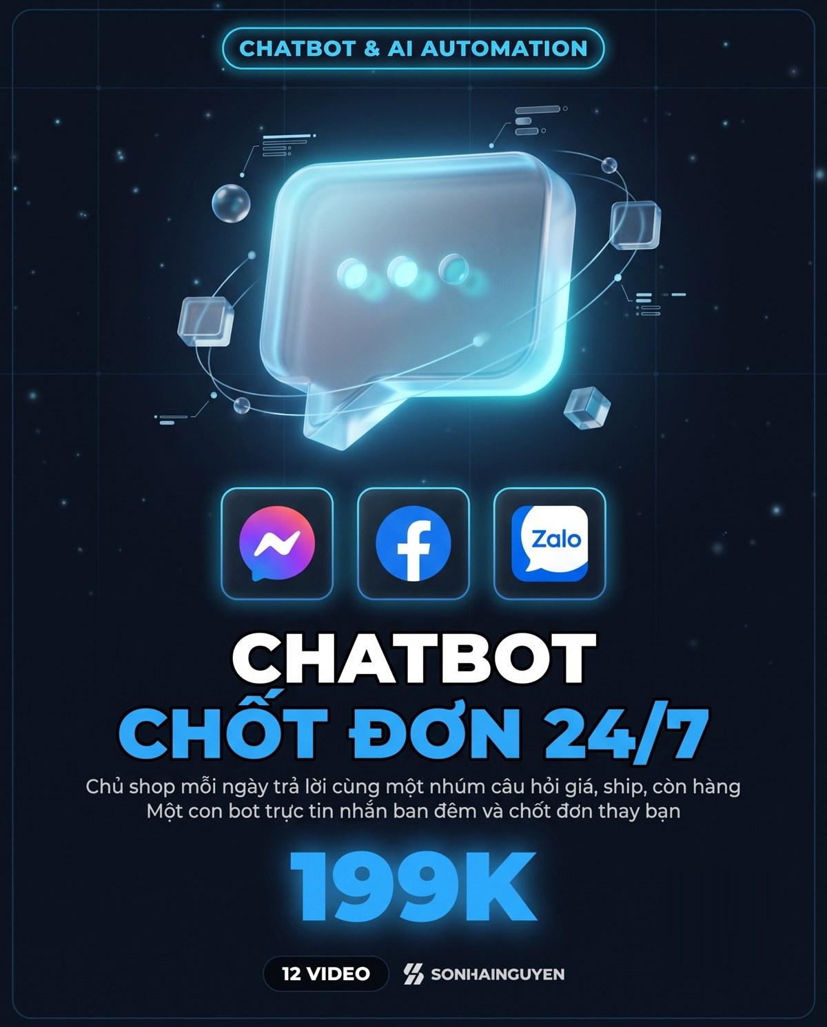 Chatbot & AI Automation – CSKH Và Chốt Đơn Tự Động 24/7