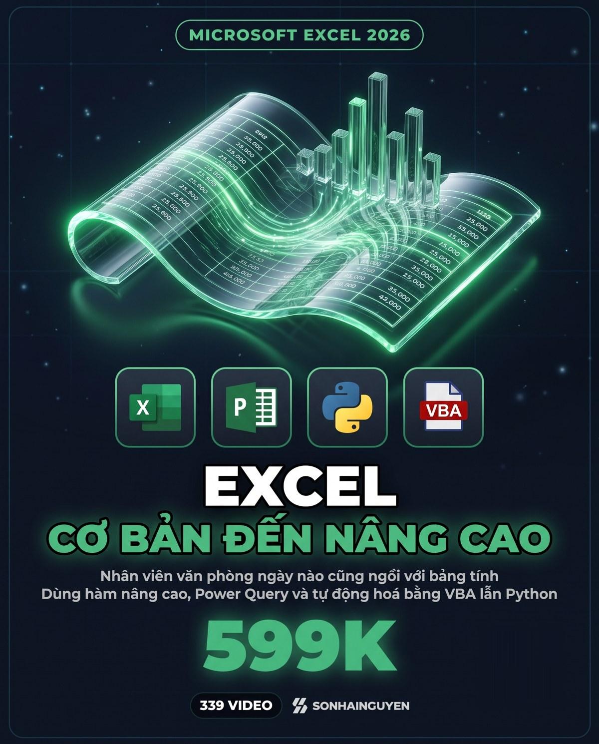 Microsoft Excel Từ Cơ Bản Đến Nâng Cao 2026